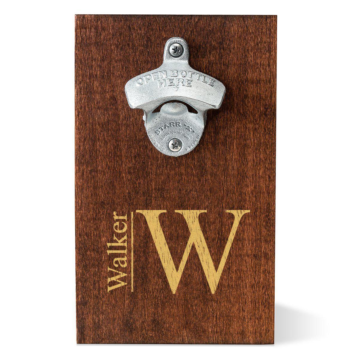 Personalized Wood Plank Wall Bottle Opener