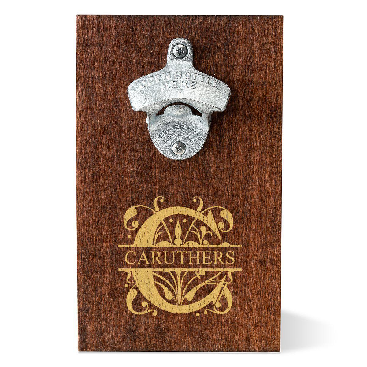 Personalized Wood Plank Wall Bottle Opener