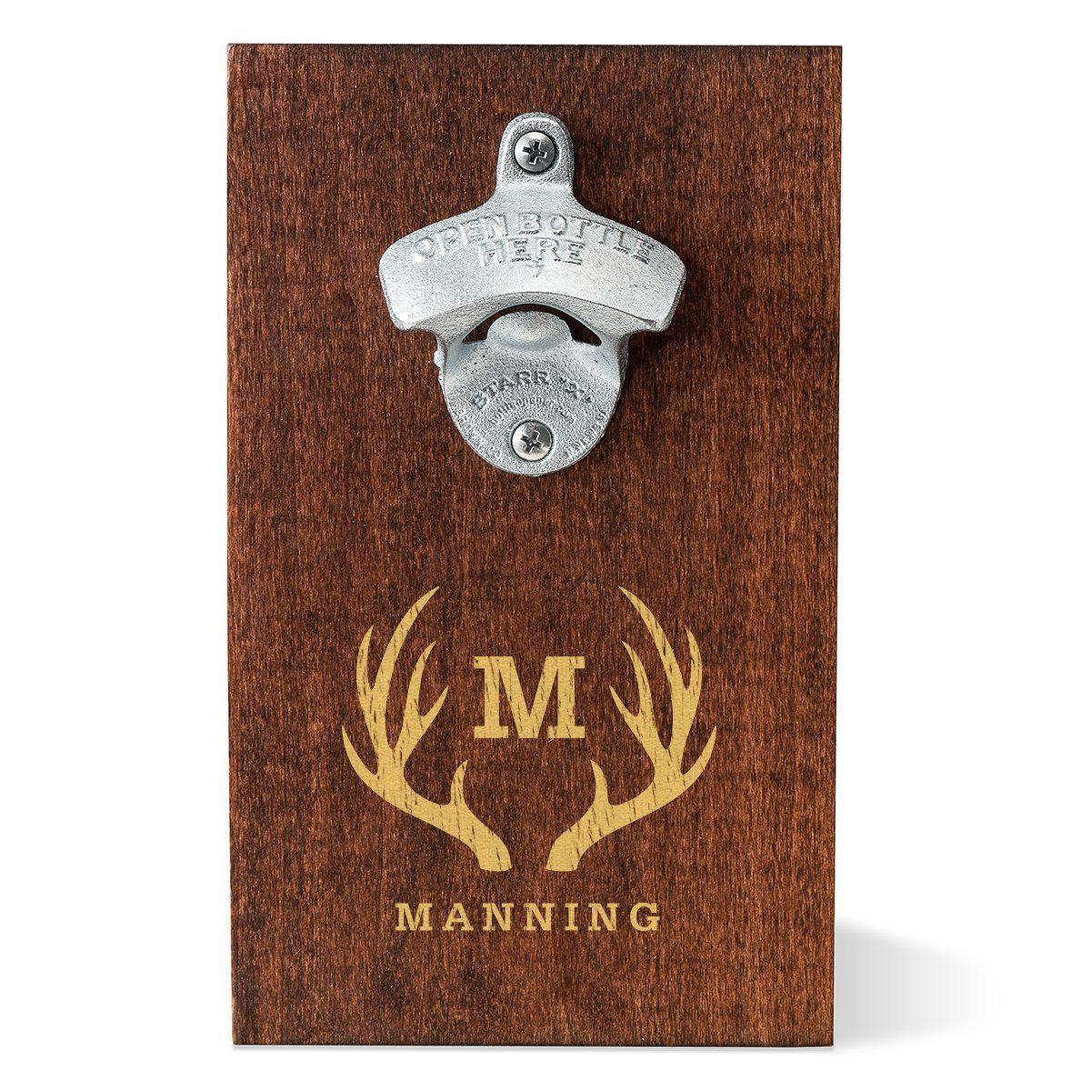 Personalized Wood Plank Wall Bottle Opener