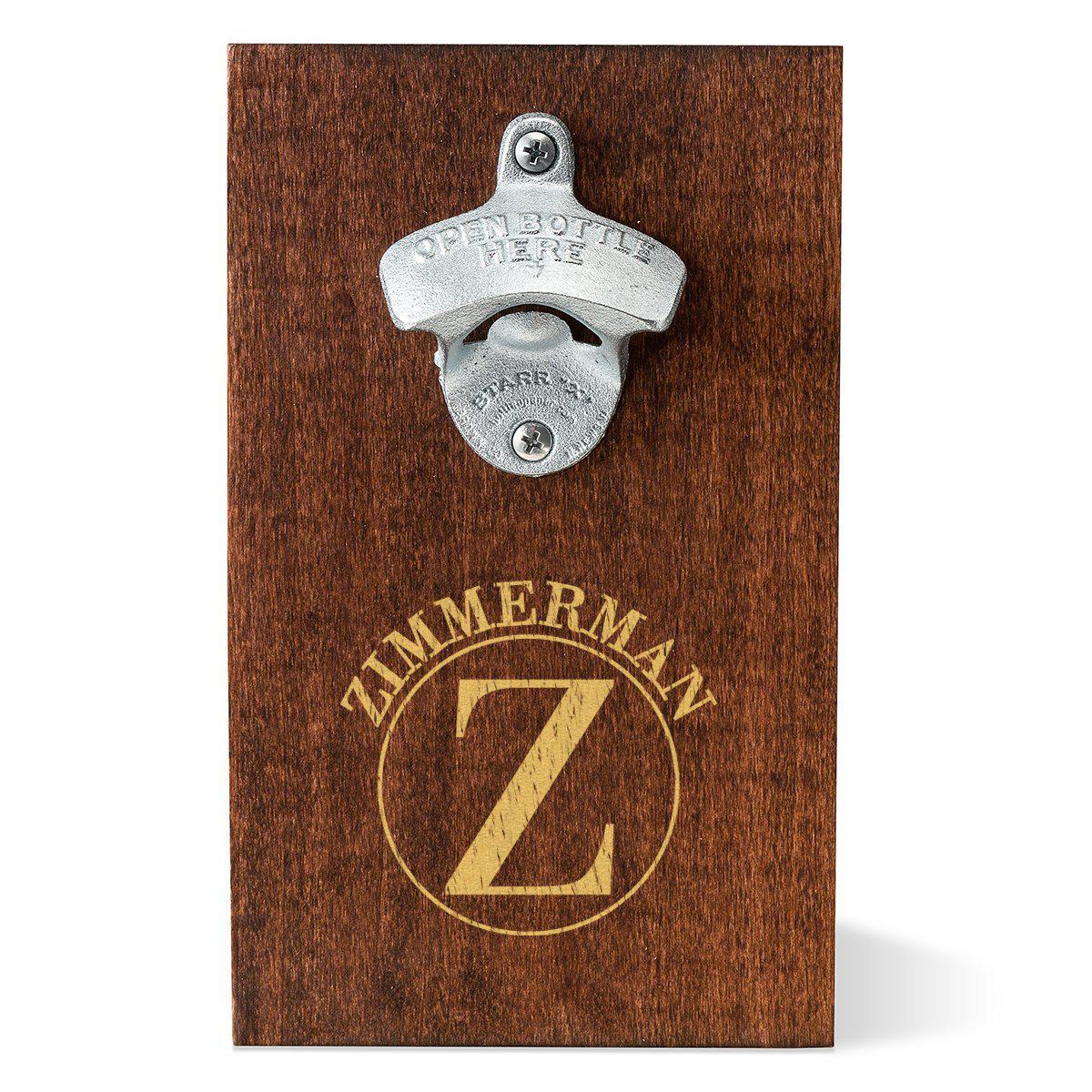 Personalized Wood Plank Wall Bottle Opener