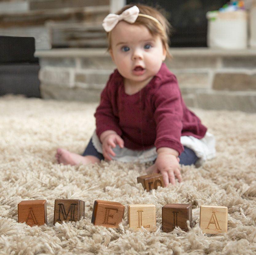 Personalized Wooden Baby Name Blocks