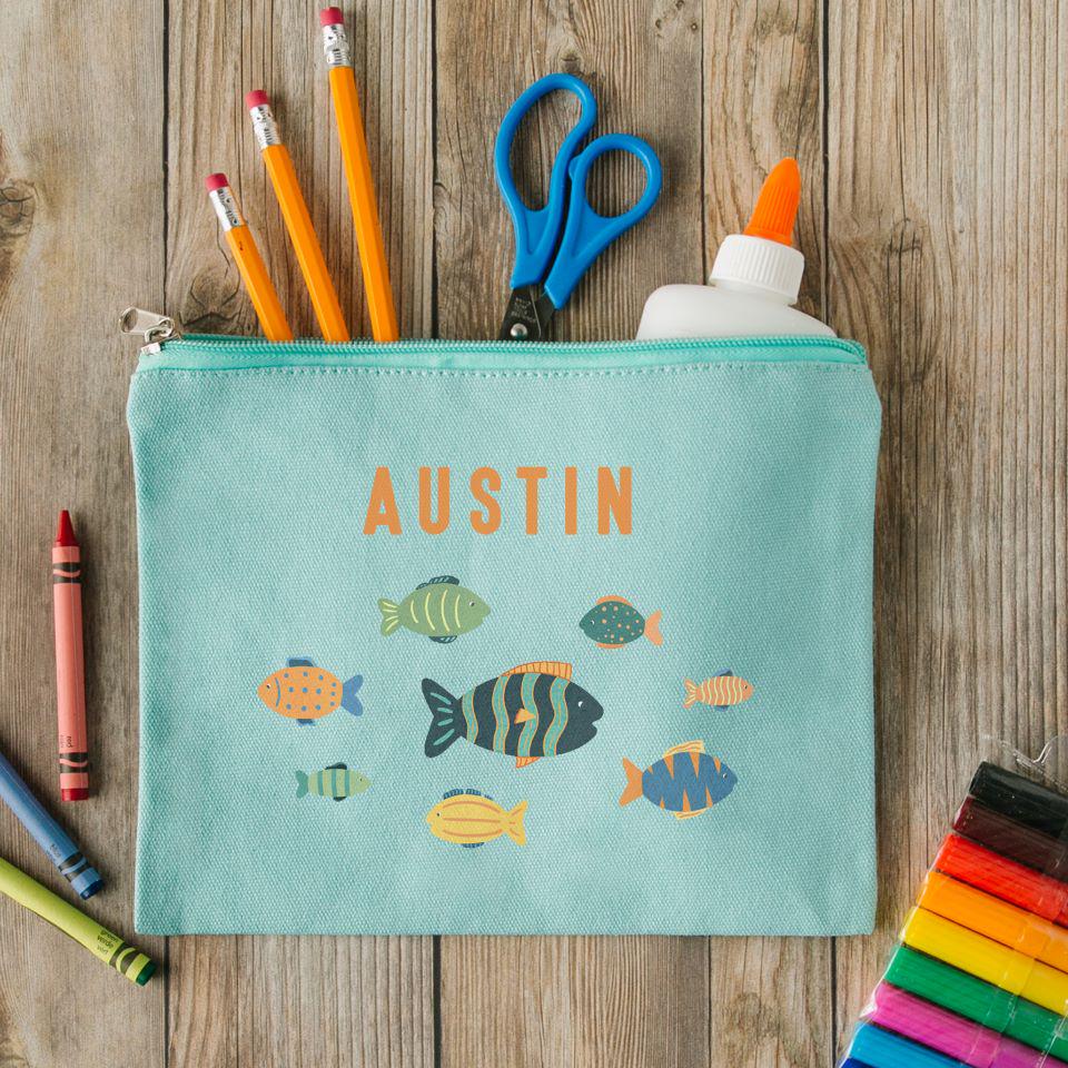 Personalized Zippered Pencil Bag