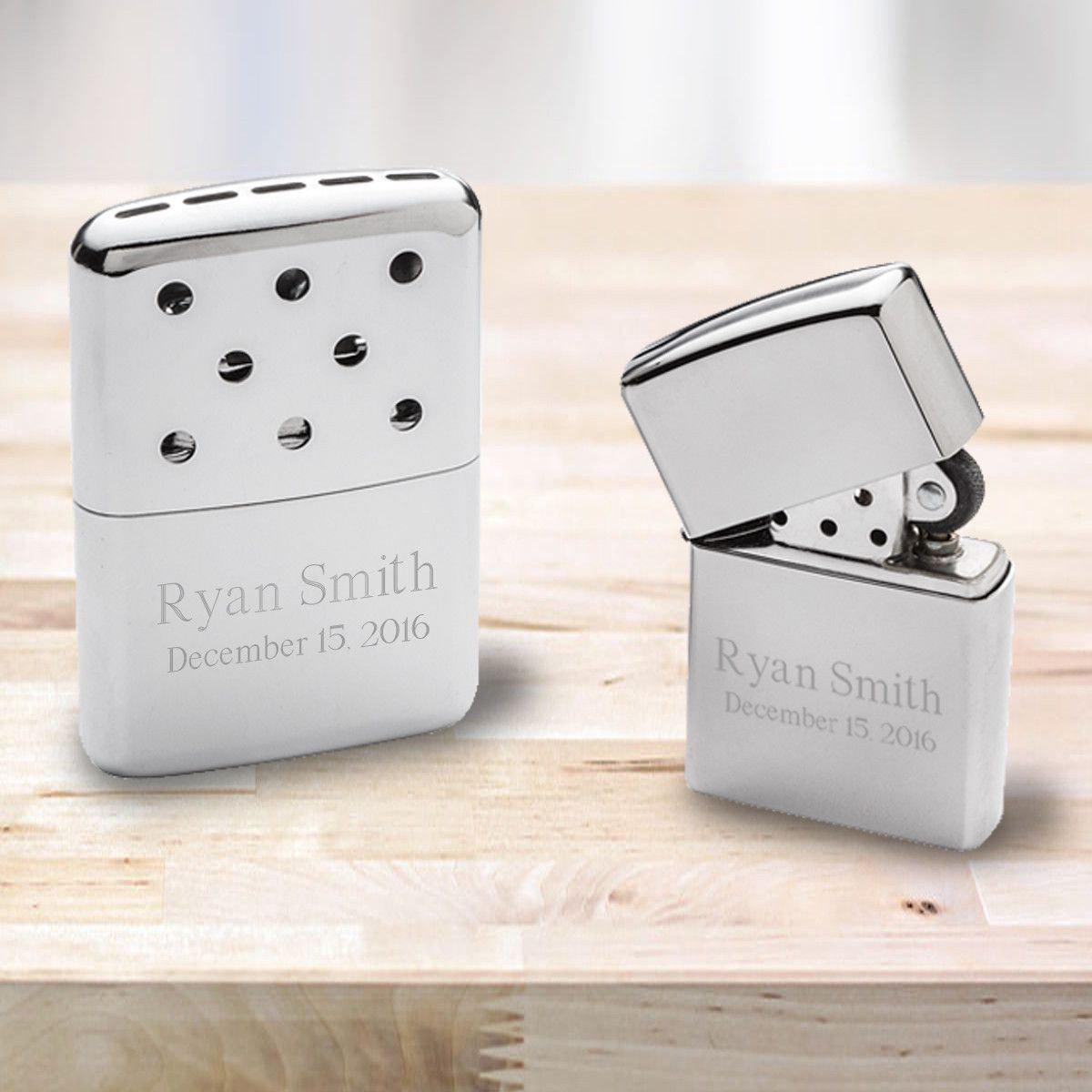 Personalized Zippo Hand Warmer With Chrome Zippo Lighter