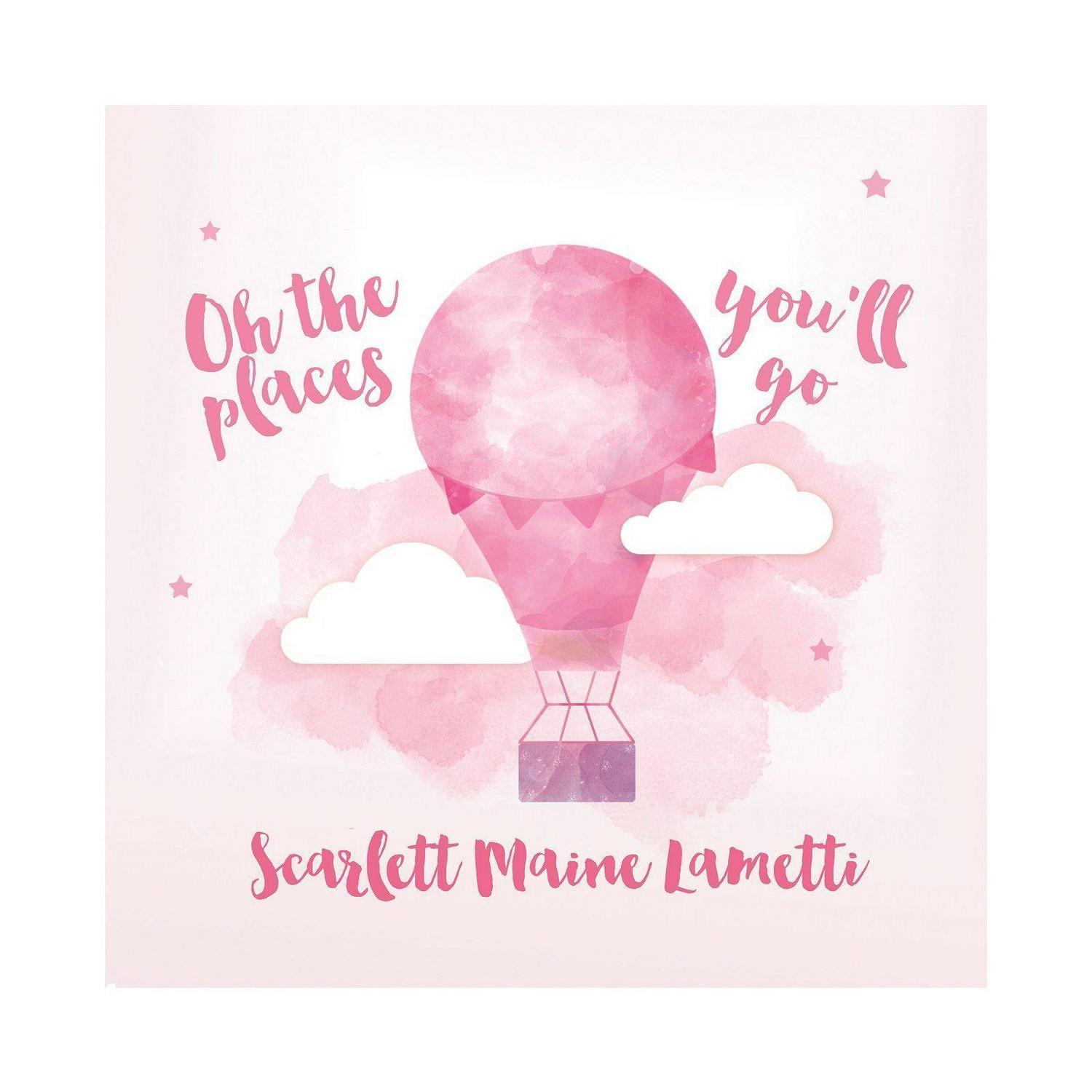 The Places Youll Go Personalized Kids Sign Hot Air Balloon